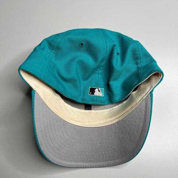 Vintage 90s Florida Marlins New Era 5950 Wool Fitted Cap 7 3/8 MLB Diamond USA - Picture 6 of 8